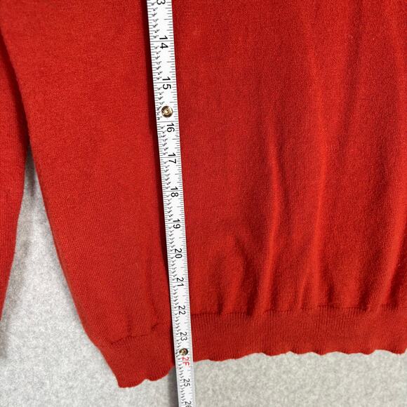 Love Ellie Sweater Womens Small Rust Burnt Criss Cross Back Thin Career‎ Office - Picture 5 of 10